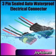 joyfulness Connector  5 Sets Car 3 Pin Way Sealed Auto Electrical Plug Socket Kit