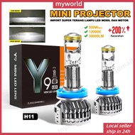 2PCS Y9 Pro H4 LED Headlight H7 H11 Led Headlight Canbus Y6 H4 LED Car Headlight 6500k Mini Lens H11