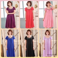 MQ  Baju Tidur Wanita Gaun Plus Size Women Lingerie Sleepwear Fit Till XXL Nightdress Nightgown