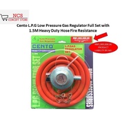 Low Pressure Gas Regulator Safety set Kepala Gas Cento Fire Resistant Hose 1.5 Meter