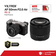 VILTROX AF 50mm F2.0 Air FE/Z Full-Frame Autofocus Lens for SONY E-Mount NIKON Z-Mount Cameras