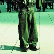 Seluar Jeans Y2g Beg Lelaki Vintage Jnco Corak Hip-hop Street