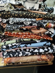 Kain Rayon Silky / Viscose MOTIF RANDOM Premium Kiloan per Setengah Kilogram random