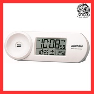 Seiko Clock Table Clock Alarm Clock Radio Digital Loud Volume PYXIS RAIDEN White Body Size: 9.0 x 12