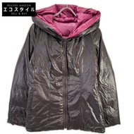 Burberry Blue Label E1F07-463-38 棕色 x 粉紅色尼龍雙面羽絨服，36 號 [二手]