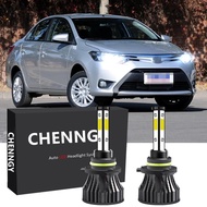 สำหรับ Toyota Vios 2nd Gen & 3rd Gen 2008 -2016(ไฟหน้า) - หลอดไฟหน้า LED ด้านหน้า 6000K Bright White