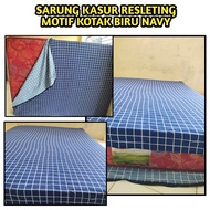 sarung kasur resleting Aesthetic 180x200 tinggi 20 cm bahan katun disperse premium / sarung busa res