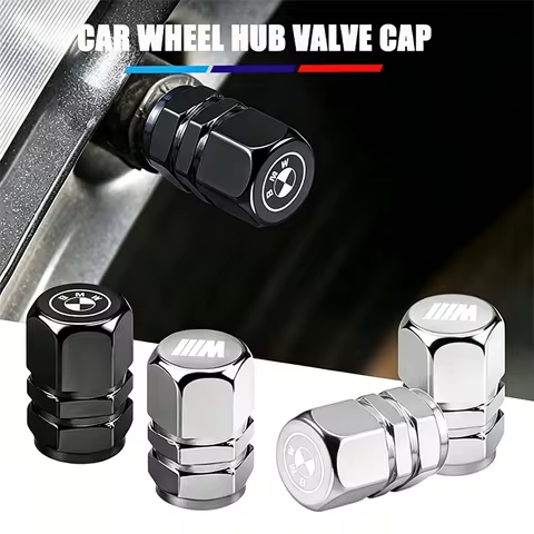 4Pcs Car Tire Valve caps Emblem metal Cap Case Accessories For BMW X1 X3 X4 X5 E46 E90 F20 E60 E39 F
