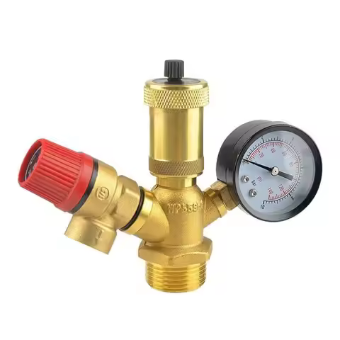 1/2" 3/4" 1" BSP Female Male Thread Brass Safety Release Valve Pressure Drain Relief Valve For Solar