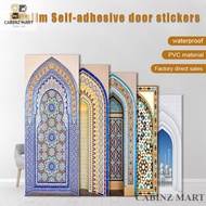 DIY 3D PVC Sticker Hiasan Pintu Islamik MIHRAB Arab Turkey Islamic Art Self-Adhesive Door &amp; Frame Decorative Sticker Muslim Fashion Design Wallpaper