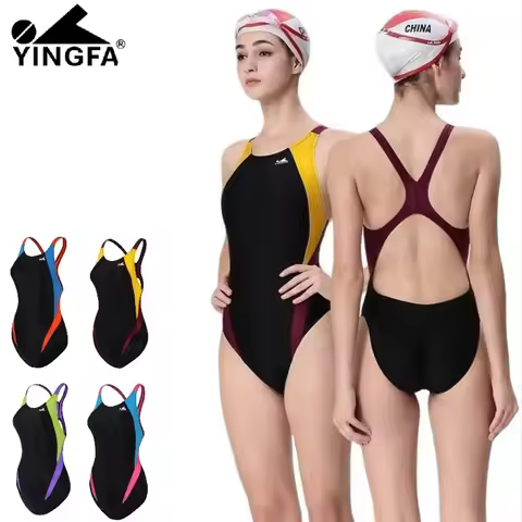 YINGFA 976 Female One Piece Swimsuit Professional Training Sport Women Girl Training Swimwear Quick