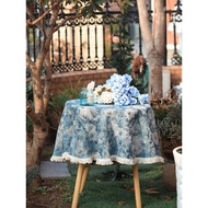 B. b.Low Price Spike French Retro Monet Oil Painting Style Round Table Square Table Dining Table Cof