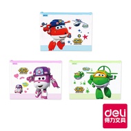 [Deli Deli] Super Wings PVC Zipper Bag A5/Mixed Color Shipping/Z70502|Deli Flagship Store