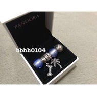 Pandora 潘朵拉 棕櫚樹 米奇 狗骨頭 星星月亮 藍色珠珠 蝴蝶結戒指