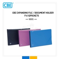 CBE EXPANDING FILE EXPANDABLE FILE DOCUMENT HOLDER - F4 - 12 POCKETS