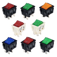 1PCS KCD4 Rocker Switch ON-OFF 2 Position 4 Pins 6 Pins Electrical equipment With Light Switch 30A 250VAC For Electric oven