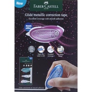 FABER-CASTELL Glide Metallic Correction Tape 169110 + Correction Tape 2 Refill (1card)