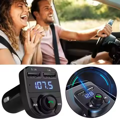 Car Charger FM Transmitter Bluetooth Audio Dual USB autoradio Accessories MP3 Charger Handsfree Car 