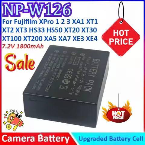 1800mAh 7.2V NP-W126 Camera Battery+Charger for Fujifilm XPro 1 2 3 XA1 XT1 XT2 XT3 HS33 HS50 XT20 X