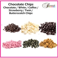 Chocolate Chips / Chocolate Chip/ White Chip/ Coffee Chip/ Strawberry Chip/ Twin Chip/ Butterscotch 