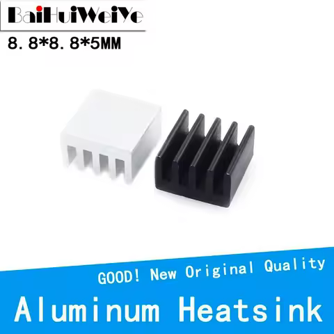 20PCS 8.8*8.8*5 mm Aluminum Heatsink Radiator Heat Sink Cooler For Electronic Chip IC Transistor 3D 