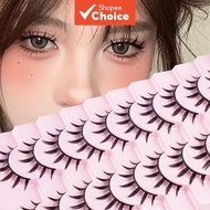 Ten Pairs Natural Long Manga Lashes Fluffy & Soft Eyelash Cluster Lashes