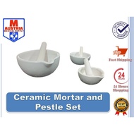 Ceramic Mortar and Pestle Set