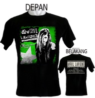 Kaos DEPAN Avril Lavigne Black Star BELAKANG The Black Star Tour 2011