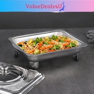 Dinner Serving Tray Stainless Steel Dish Buffet Tray Lunch Dinner Serving Chafing Dulang Makanan Hidangan