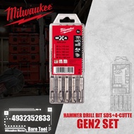 Milwaukee 4932352833 Hammer Drill Bit SDS+4-Cutter GEN2 SET Tool Accessories