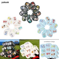 yuksok 9x Golf Iron Club Head Covers Golf Iron Headcover Golf Wedge Covers Set Protection for Unisex