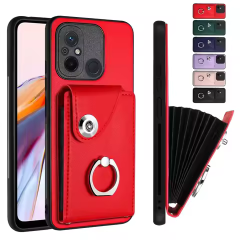 Wallet PU Leather Case For Redmi Note 13 Pro Plus 12 Turbo 12S 13C 12C 10C Xiaomi Poco C65 F6 F5 X6 