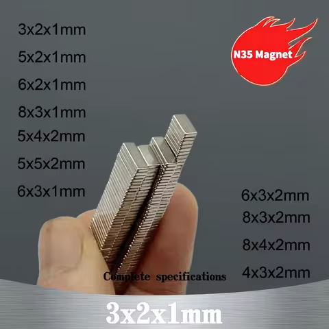 3x2x1mm Small Block Magnet 6X3X2mm Suitable For Refrigerators, Offices DIY 6*2*1 8*4*2 5X2x1 8x3x1 5