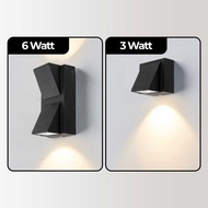 Lampu Hias Dinding Tembok Pilar Teras LED Minimalis Outdoor Waterproof - Satu Arah terbatas