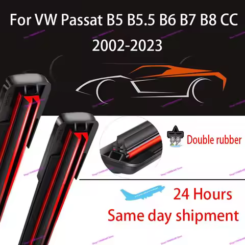 For VW Passat B5 B5.5 B6 B7 B8 CC 2002-2023 Double rubber Front Windshield Wiper Blades Windscreen W