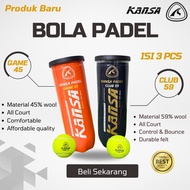 Kansa Padel Balls Game 45 Professional Padel Ball Club 59 Pressurizer High Elasticity Practice Train