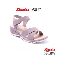 *Best Seller* Bata Comfit รองเท้าเพื่อสุขภาพ Comfortwithstyle รองเท้ารัดส้น สายรัดปรับขนาดได้ สูง 2.5 นิ้ว สำหรับผู้หญิง รุ่น Zusi สีม่วงอมชมพู 6619901