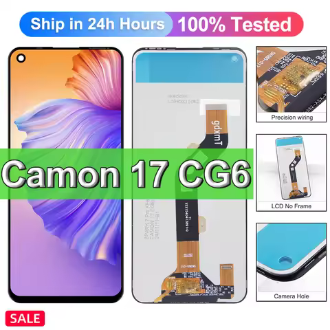 Camon 17 LCD For Tecno Camon 17 CG6 CG6j LCD Display Touch Screen Digitizer Assembly Replacement For