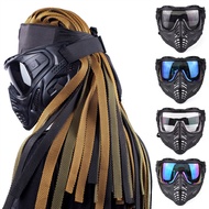 Paintball Airsoft Full Face Goggles Protective Mask Tactical Indy Dirty Braided Forehead Headgear M