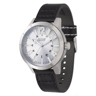 Levi's 3D Indexes Unique Multi-Layered Design Leather Strap Stainless Steel Case Round Shape Men Cas