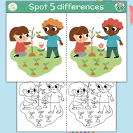 Set of 50 Coloring Pages for Children to Find Different Points to Develop Talent Model 01
