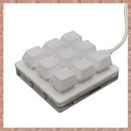 1 Piece 9-Key Mini Mechanical Keypad Select All Copy Paste Custom Shortcut Key One-Key Password Mech
