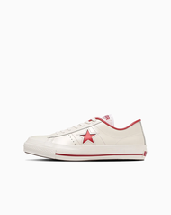 日本限定 Converse ONE STAR J 日本製 白色x紅星星/ 23 cm