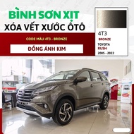 Sơn Xịt Xóa Vết Xước Cho Xe TOYOTA RUSH Màu ĐỒNG ÁNH KIM Code 4T3 - BRONZE Chính Hãng OH PAINT Chất