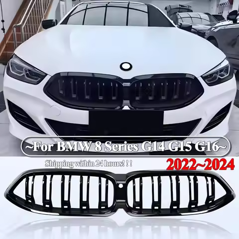 Dual Slat Car Front Grille Kidney Grill For BMW 8 Series G14 G15 G16 840i 840d M850i M-Sport 2022-20