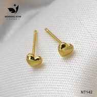 MORNING STAR 2022 Gold Coated 925 Italy Silver Jewelry Ladies Studs Earring NT142