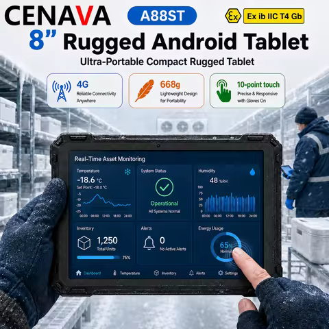 CENAVA A88ST Rugged Android Tablet Compact Rugged Tablet offering Customizable Options 5G/ NFC/Finge