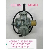 HONDA C110 S50 S65 CA110 CS50 CS65 C111 C114 C115 NOS KEIHIN GENUINE CARBURATOR P/N 16100 011 030