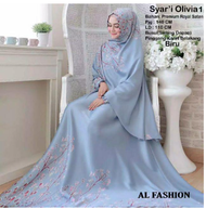 Baju Gamis Syari Set dengan Khimar Olivia