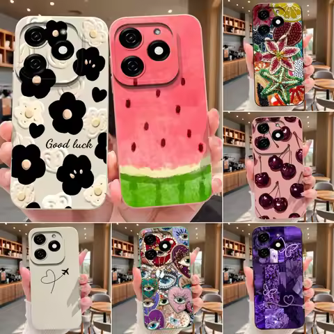 Pretty Flower Funda For Tecno Spark 20 20C 20Pro 20Pro+ 30 30Pro 30C Phone Case For KJ5 KJ8 Cases Pr
